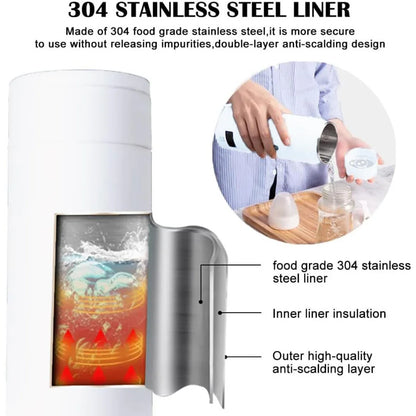 Portable Electric Water Cup 500ml Travel Kettle with Temperature Control - Gomix Brands Outlet