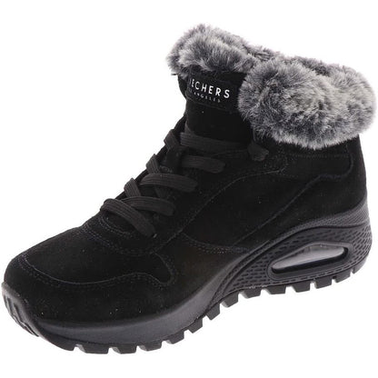 Skechers Women's Uno Rugged Suede Faux Fur Winter Sneaker