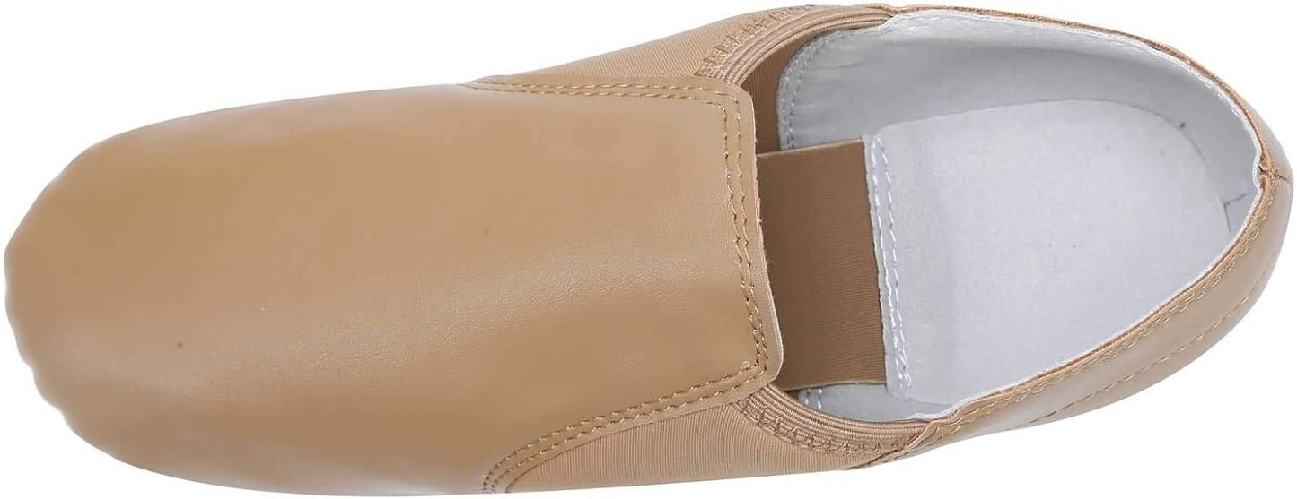 Linodes Unisex PU Leather Slip-On Jazz Dance Shoes