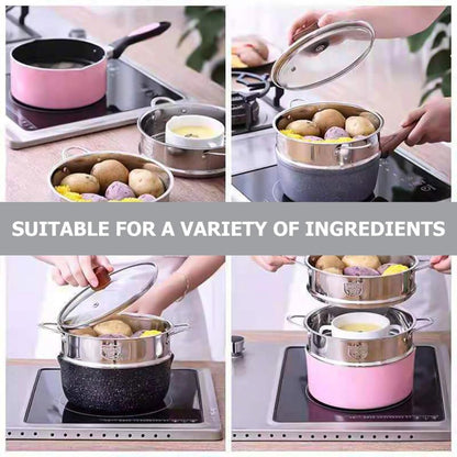 Cabilock Versatile Stainless Steel Steamer Insert Basket for Healthy Cooking