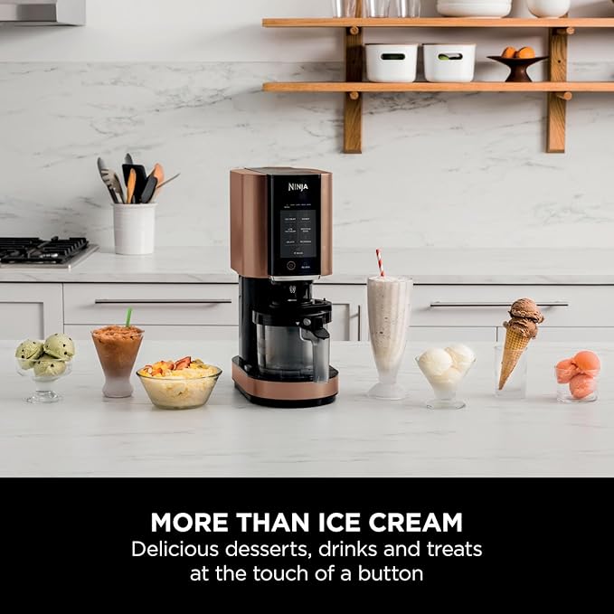 Ninja CREAMi Ice Cream Maker 1.4L 7 Programs Black Copper NC300UKCP
