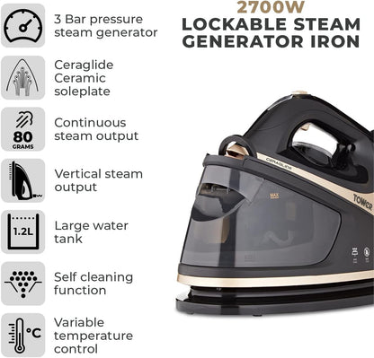 Tower CeraGlide T22023GLD Steam Generator Iron 2700W