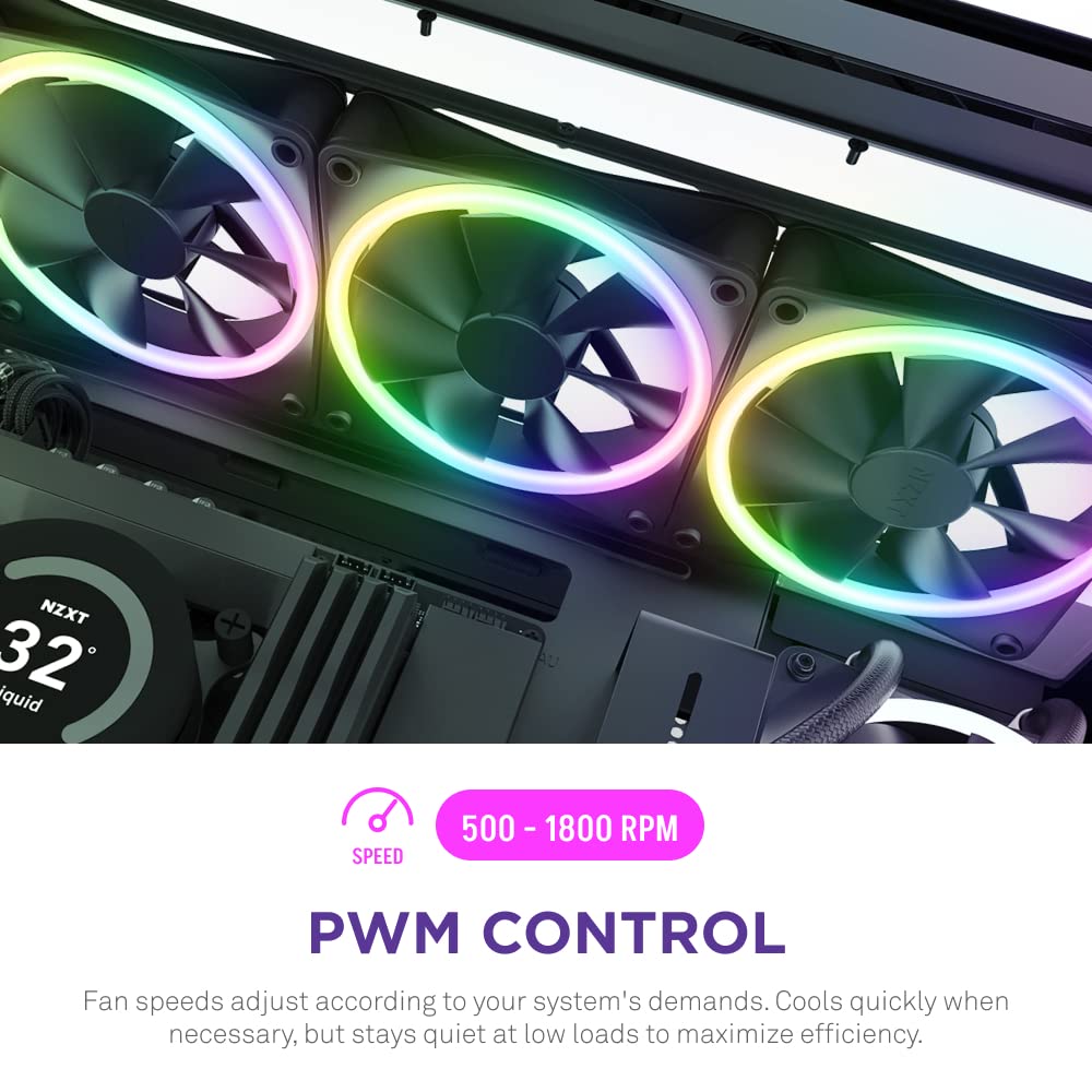 NZXT F120 RGB Duo 120mm Dual-Sided Fan Black