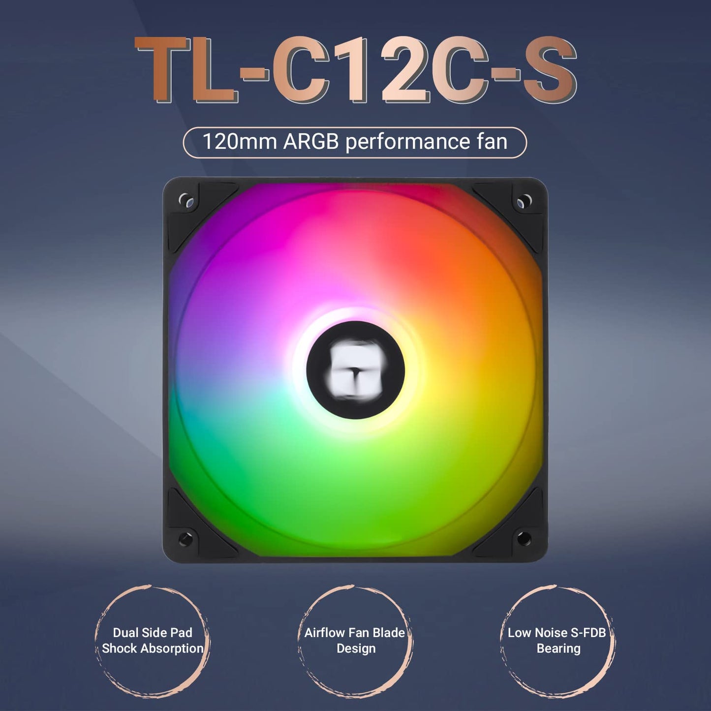 Thermalright TL-C12C-S CPU Fan: 120mm ARGB PWM Silent Computer Cooler