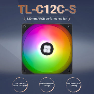 Thermalright TL-C12C-S CPU Fan: 120mm ARGB PWM Silent Computer Cooler