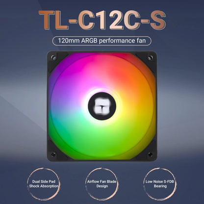 Thermalright TL-C12C-S CPU Fan: 120mm ARGB PWM Silent Computer Cooler