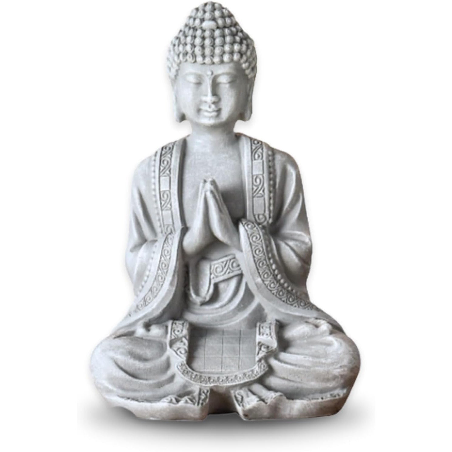 Zen Light SBM2 Stone Buddha Figurine Meditation Grey 10 x 5 x 12.5 cm