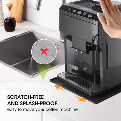 AIEVE Black Silicone Mat for Coffee Machines – Non‑Slip 48×30 cm