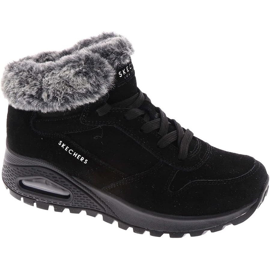 Skechers Women's Uno Rugged Suede Faux Fur Winter Sneaker