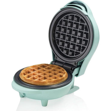 Bestron Mint Mini Waffle Iron – Retro Non-Stick 550W
