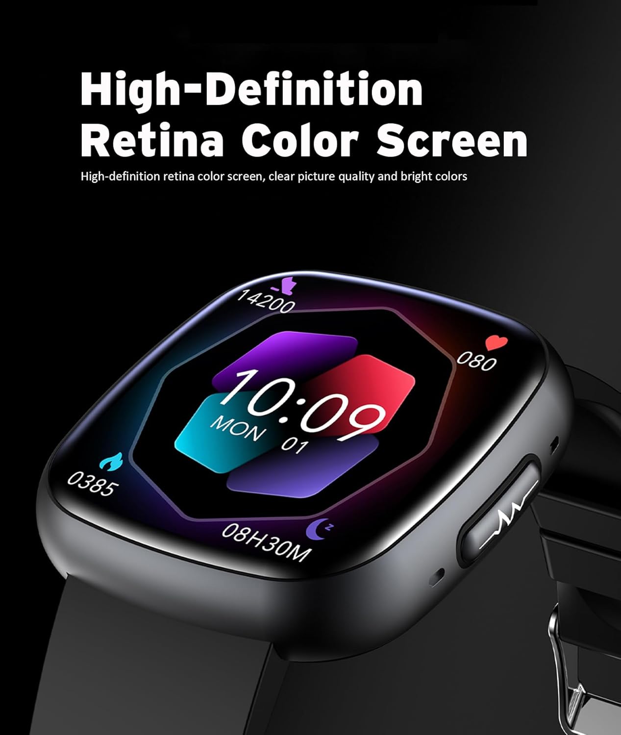 Waterproof 1.72" HD Smartwatch with 100+ Fitness and Health Tracking