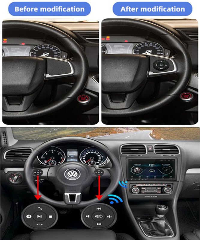 AYW 10-Button Wireless Steering Wheel Remote Control Black