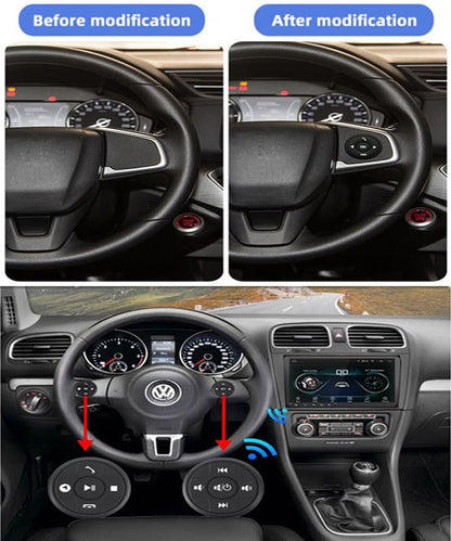 AYW 10-Button Wireless Steering Wheel Remote Control Black