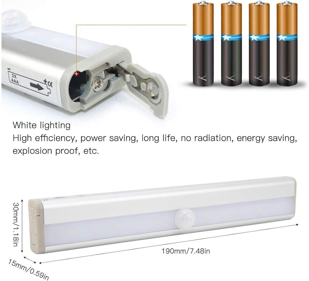Astibym Astibym0ofagdrhib Motion Sensor LED Light Strips 2-Pack
