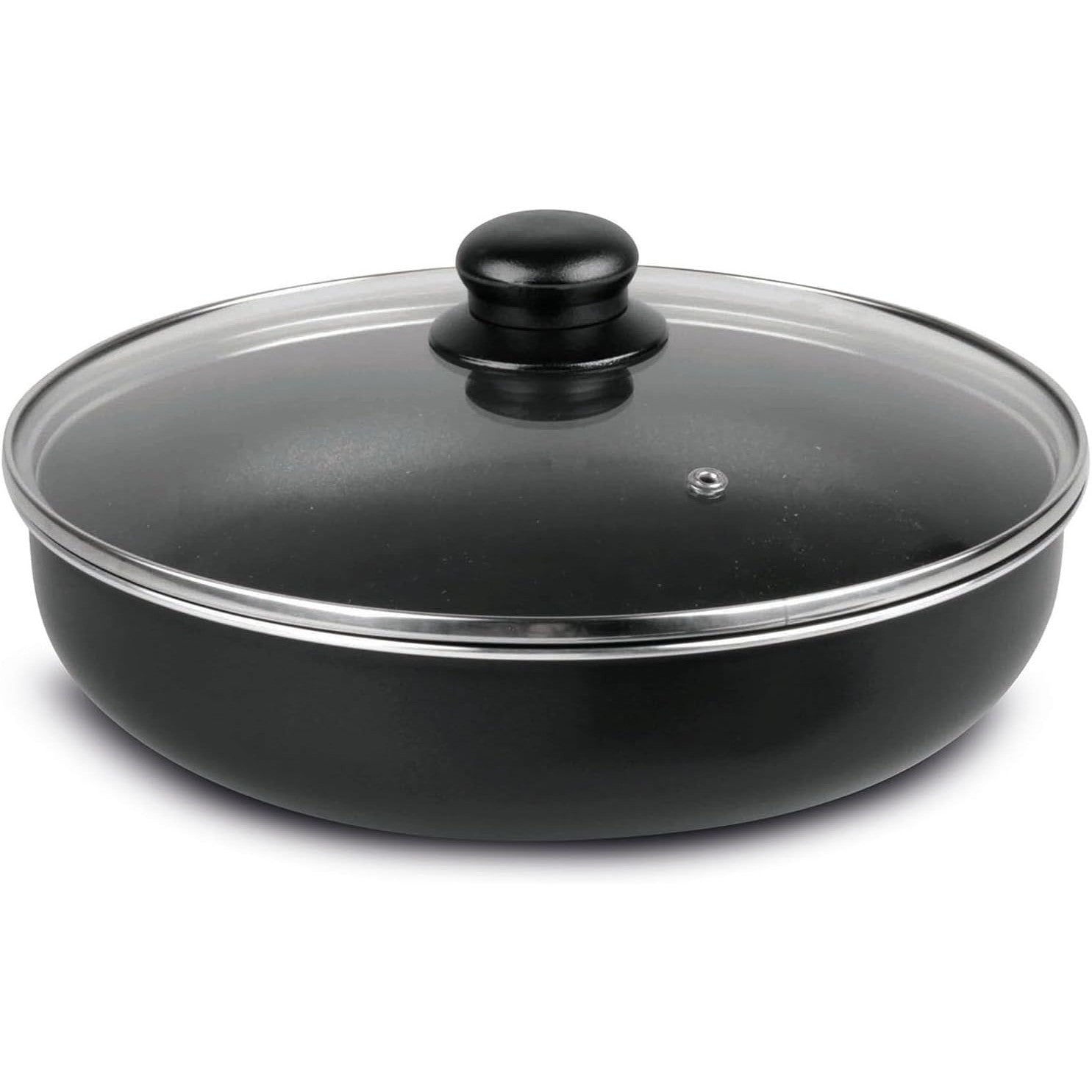Sitram Aluminium Frying Pan with Removable Handle and Glass Lid