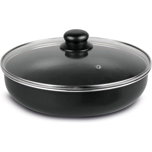 Sitram Aluminium Frying Pan with Removable Handle and Glass Lid