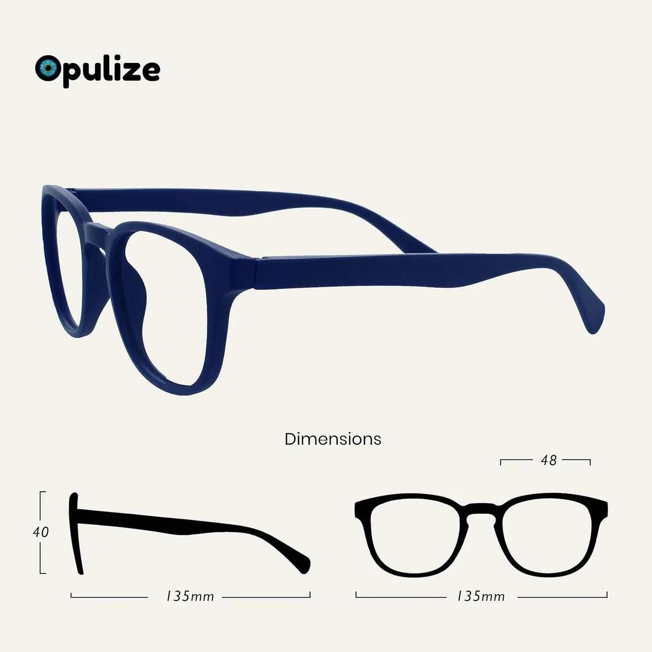 Opulize POP Matte Reading-Glasses Retro Chunky Light Frame with Spring Hinges