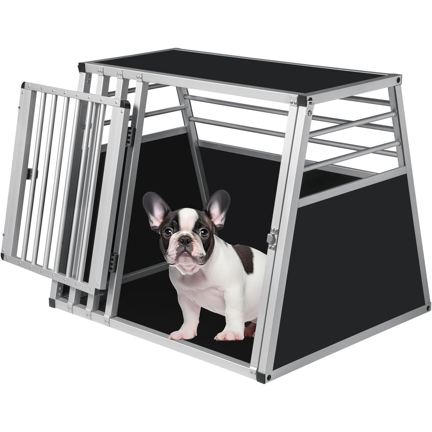 EUGAD Aluminum Dog Transport Box for Car Travel - Secure, Durable, and Easy-Clean