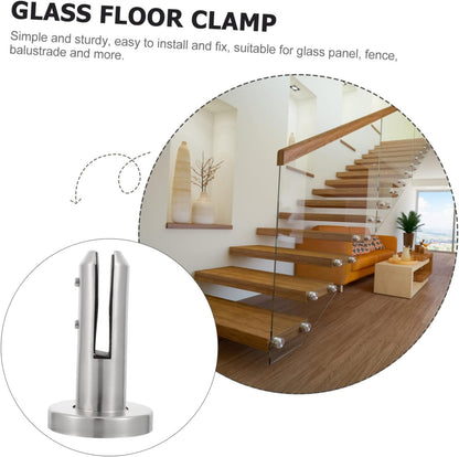 Tofficu Stainless Steel Glass Panel Clamp for Balcony Garden Pool