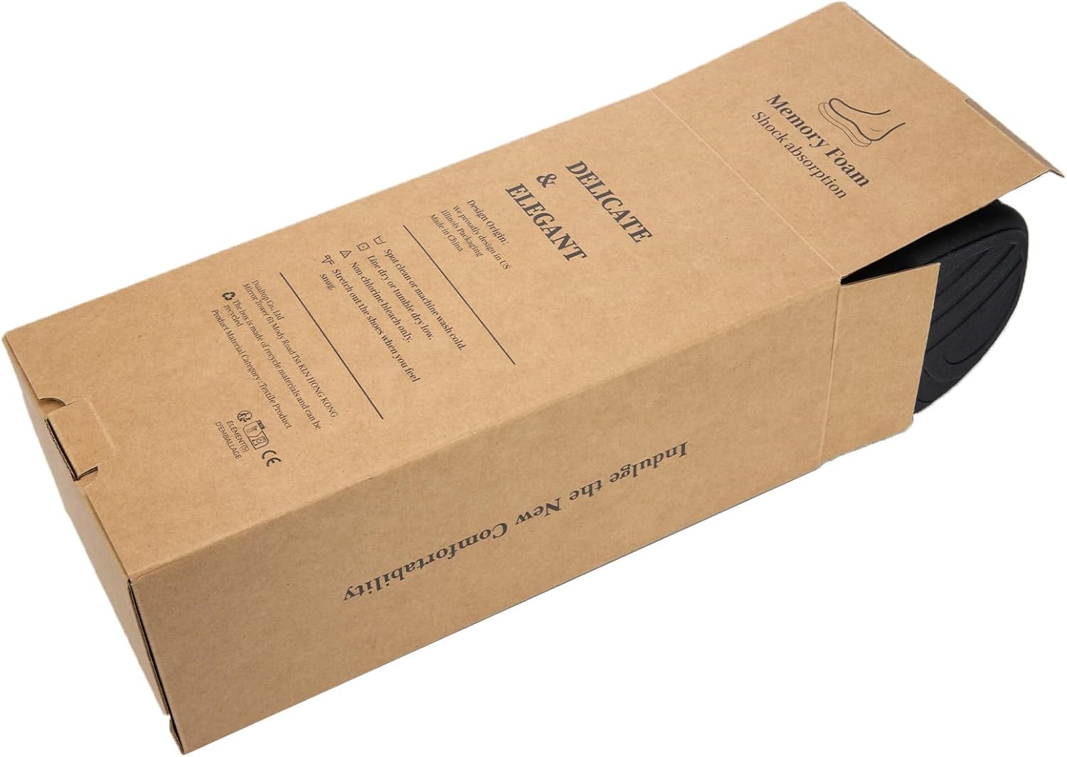 Snug Leaves Men's Fuzzy Wool Felt Memory Foam Slippers with Non-Slip Sole