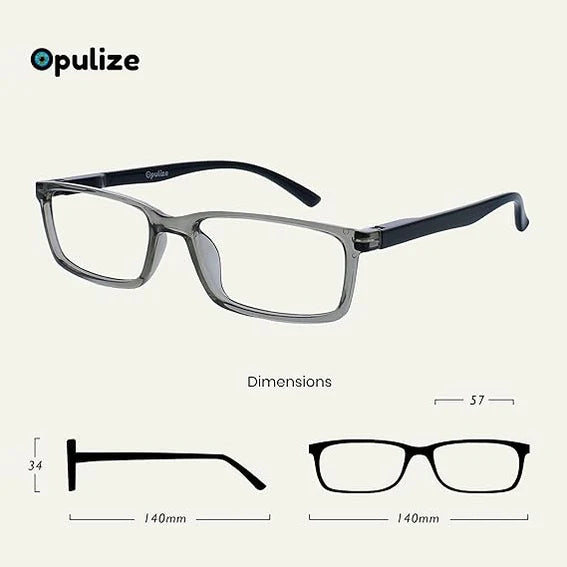 Opulize SEE Zero Strength Blue Light Glasses – Clear Non‑Magnifying Lens