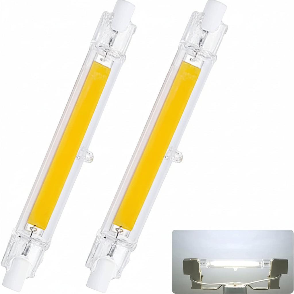 R7S LED 78mm Dimmable Cool White 6000K 10W (2 Pack) – Energy Efficient ...