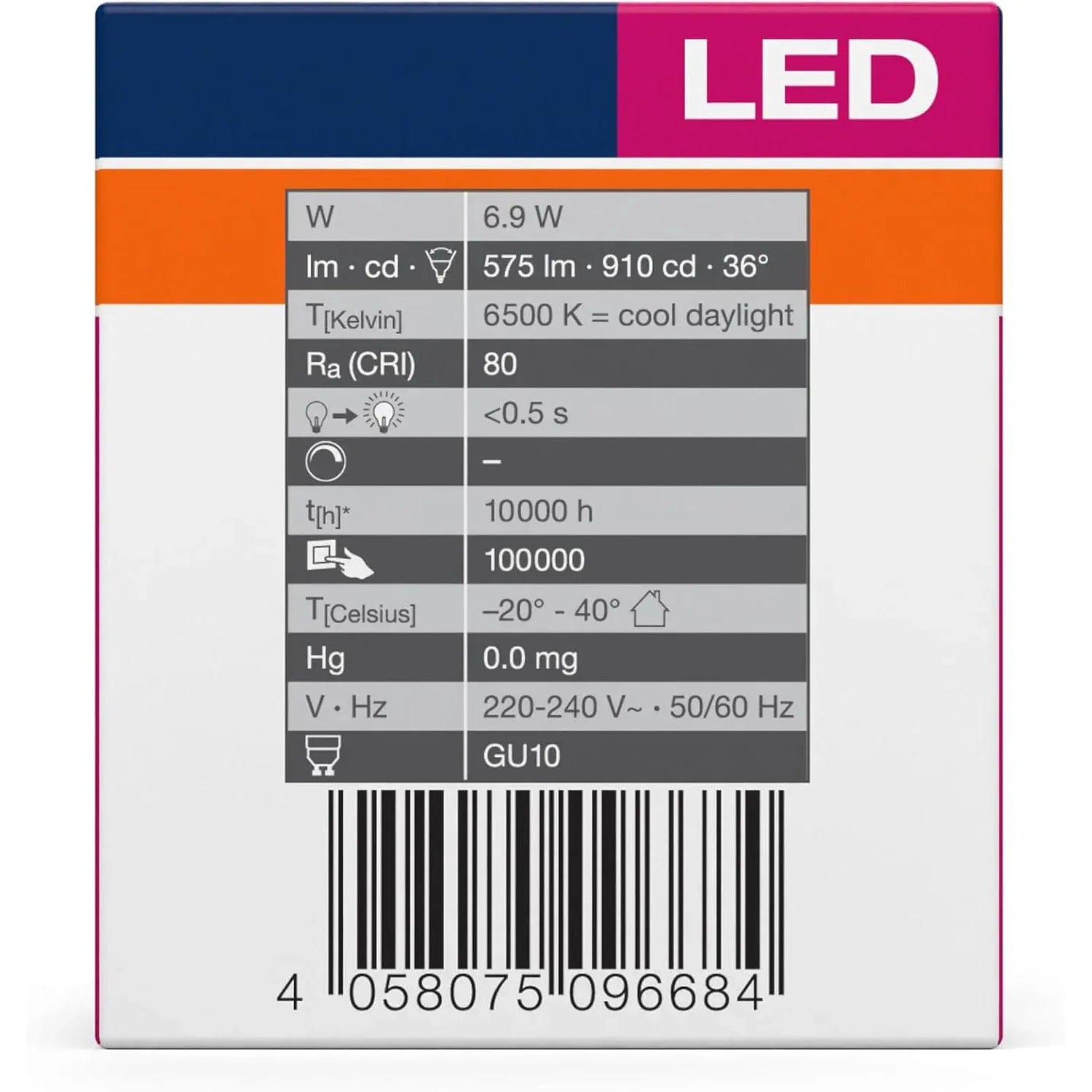 Osram Star Value PAR16 LED GU10 Spotlight 575 Lumens Warm White Replacement for 80W Incandescent - Gomix Brands Outlet