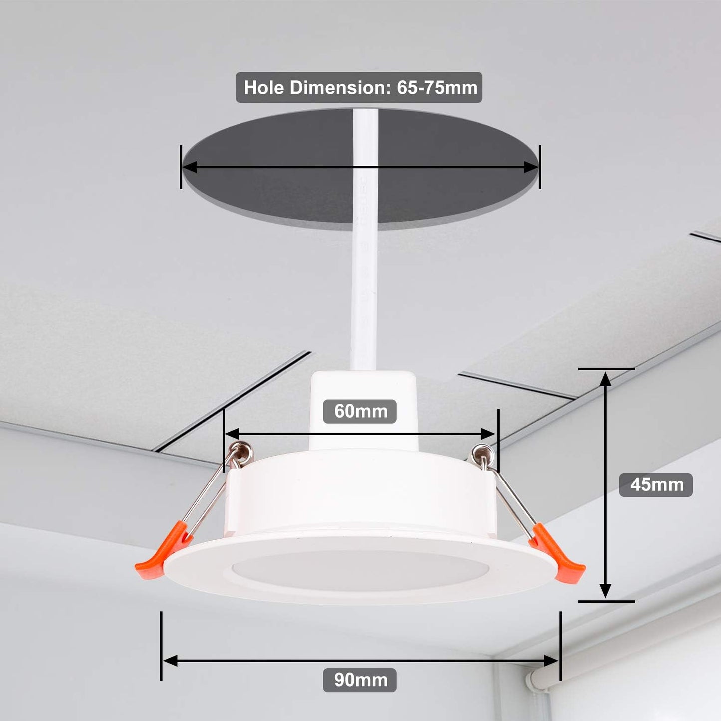 ChangM RGB LED Recessed Spotlight 6x5W Warm White Rotatable