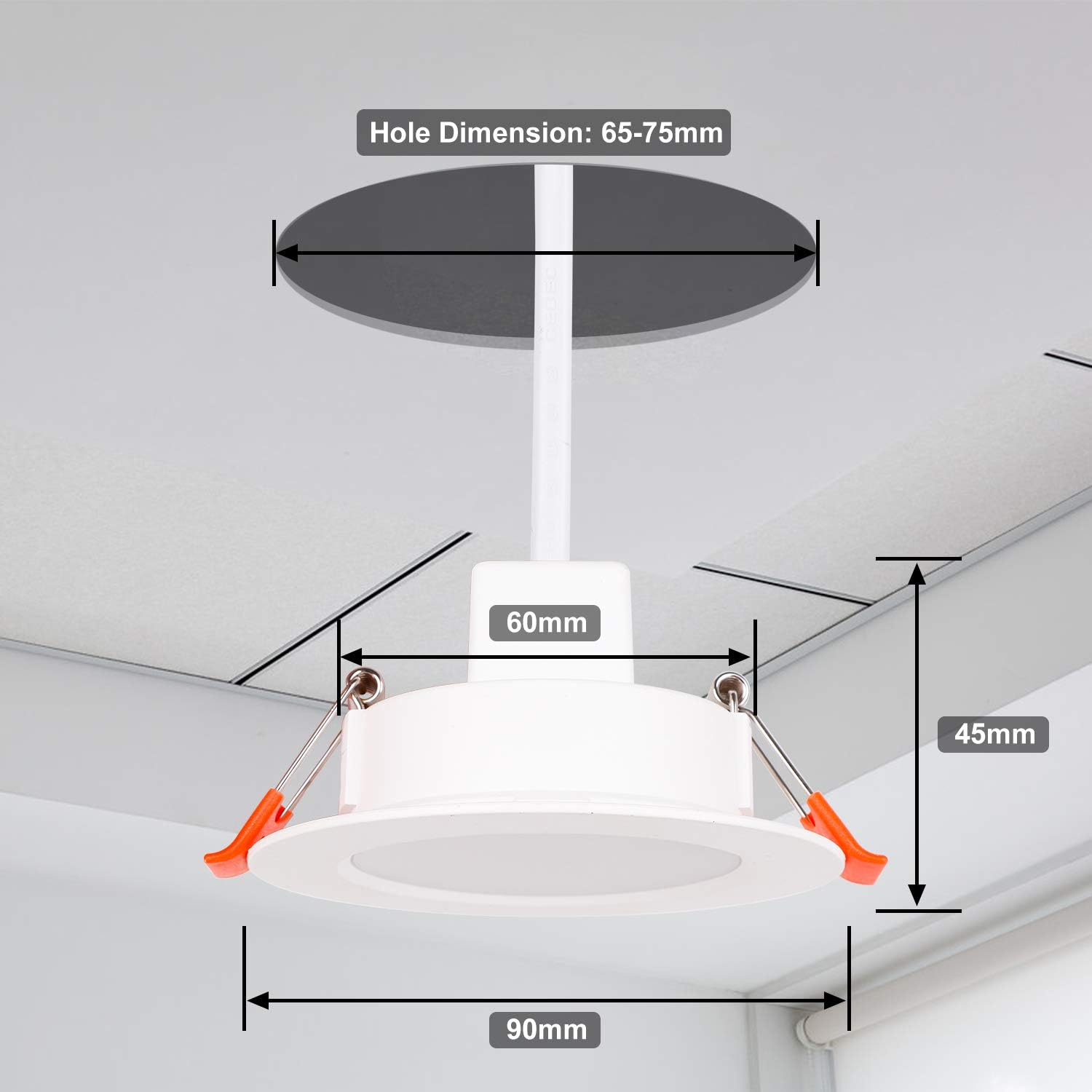 ChangM RGB LED Recessed Spotlight 6x5W Warm White Rotatable