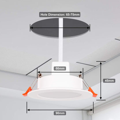 ChangM RGB LED Recessed Spotlight 6x5W Warm White Rotatable