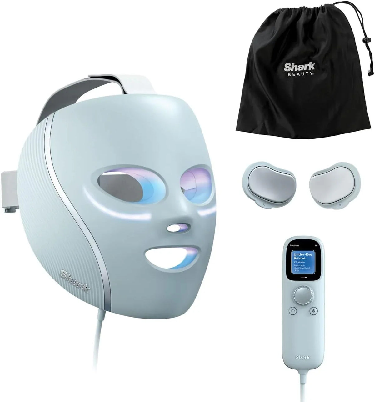 Shark CryoGlow LED Face Mask with Under‑Eye Cooling, Anti‑Ageing & Blemish Repair - Gomix Brands Outlet