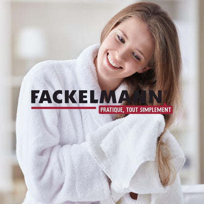 Fackelmann Silver Double Hook for Glass Shower Walls – 11.4x3.8 cm