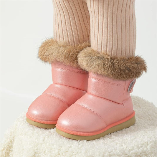 Meckior Toddler Waterproof Fur‑Lined Snow Boots for Girls and Boys