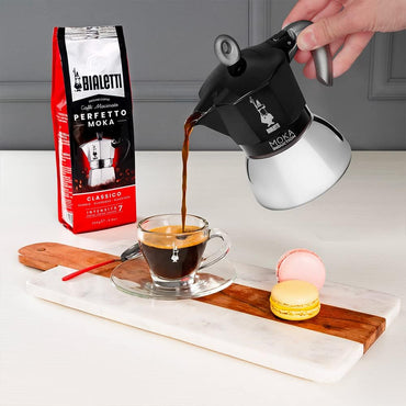Bialetti Moka Induction Espresso Maker 6‑Cup Stainless‑Aluminum Premium