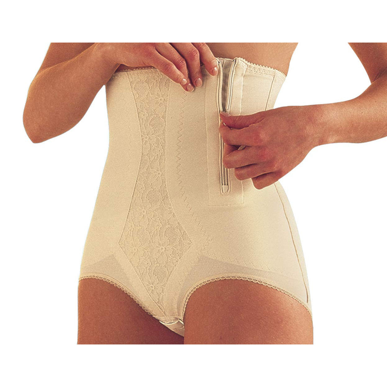 SCUDOTEX Short Mirage Orthopedic Sheath with Hinge, Champagne, Size 2