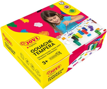 Jovi 12-Color Assorted Tempera Paint Set, 15ml Bottles for Kids