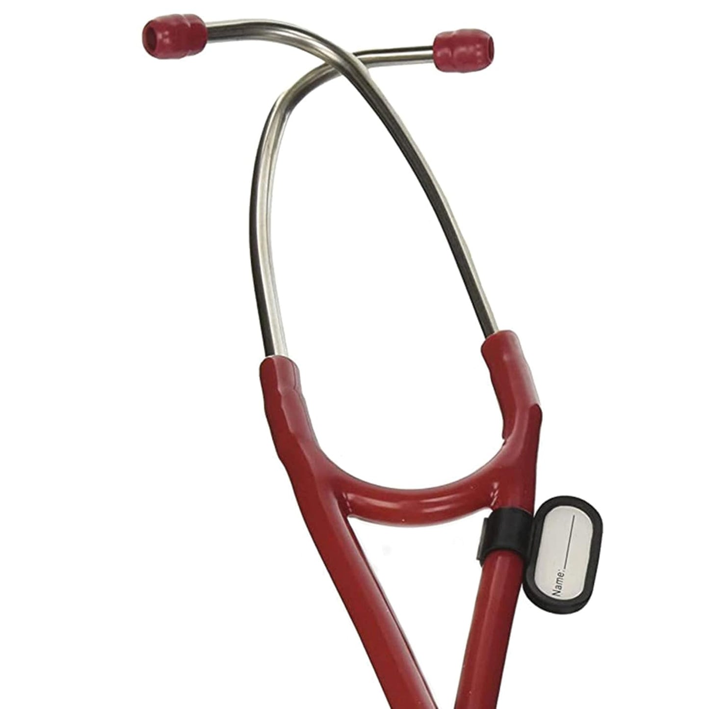 Gima 32551 Dual‑Head Cardiology Stethoscope with Burgundy PVC Tube