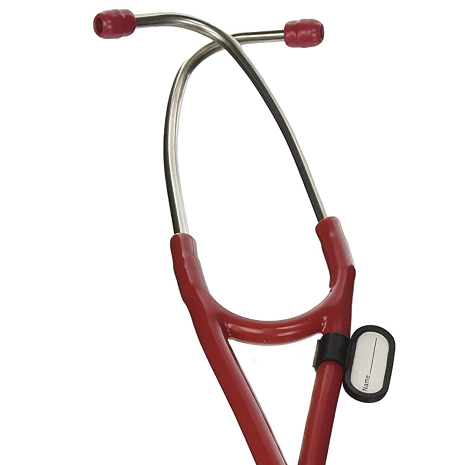Gima 32551 Dual‑Head Cardiology Stethoscope with Burgundy PVC Tube