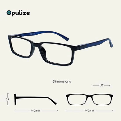 Opulize SEE Zero Strength Blue Light Glasses – Clear Non‑Magnifying Lens
