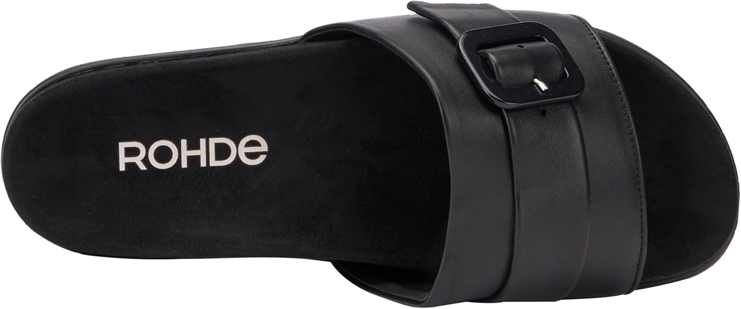 Rohde Siena Women's Leather Slide Mules with Soft Footbed