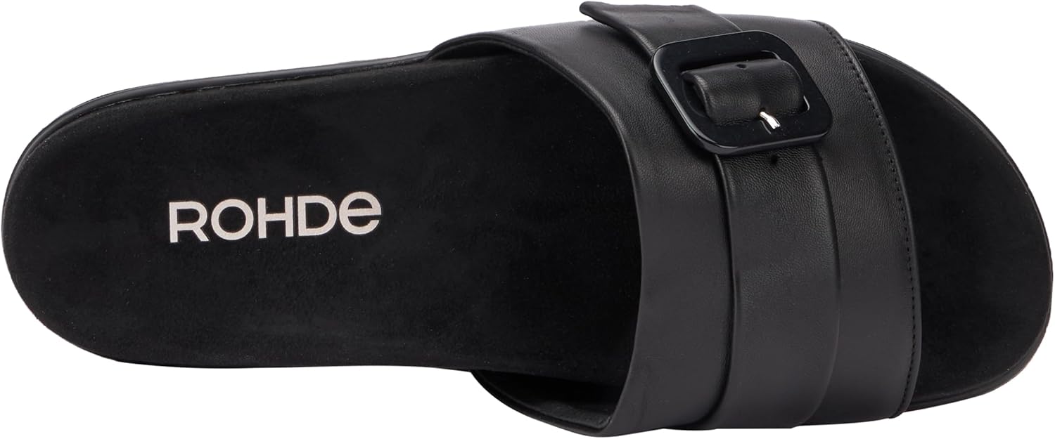 Rohde Siena Women's Leather Slide Mules with Soft Footbed