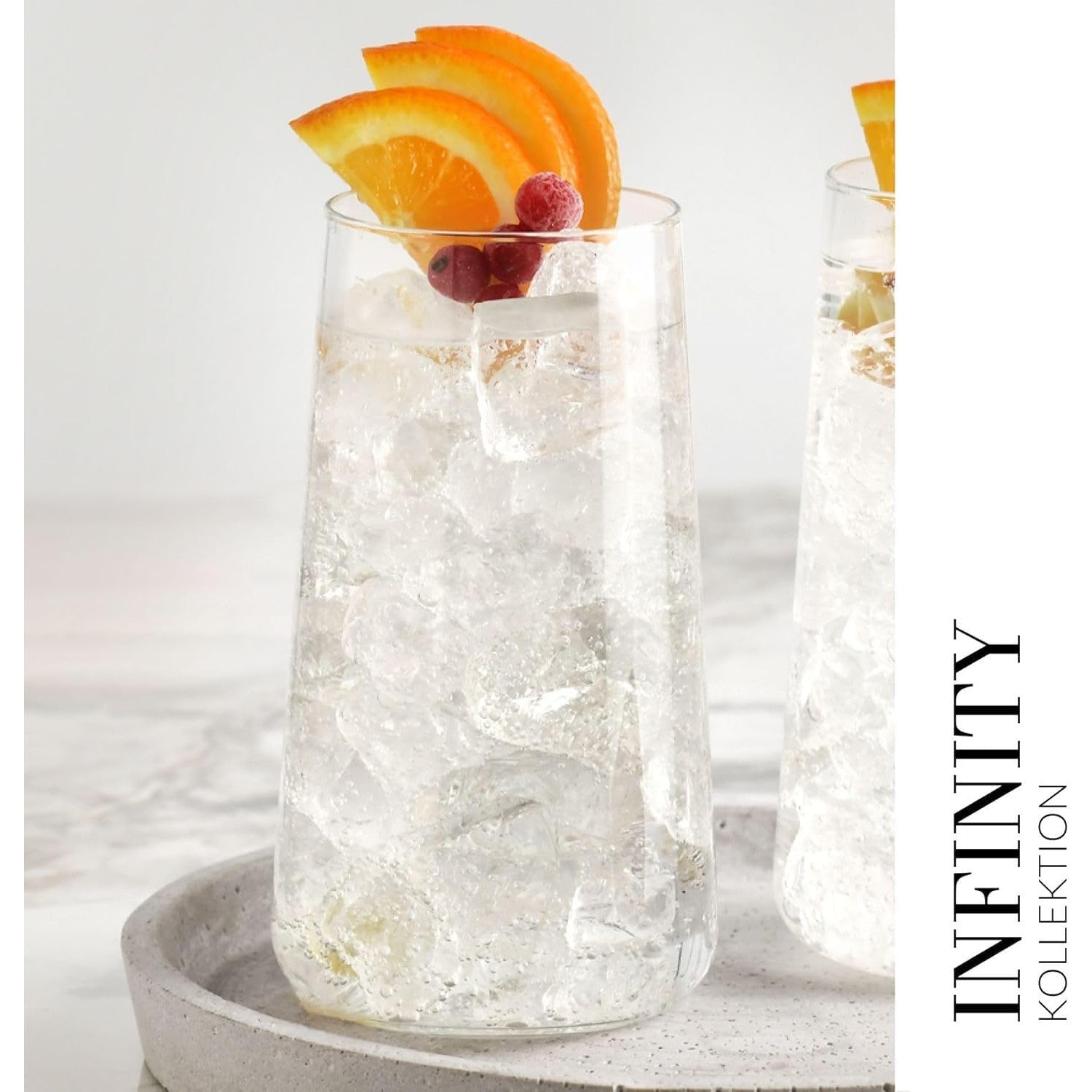 Krosno Infinity 600ml Geometric Water Glasses Set of Four