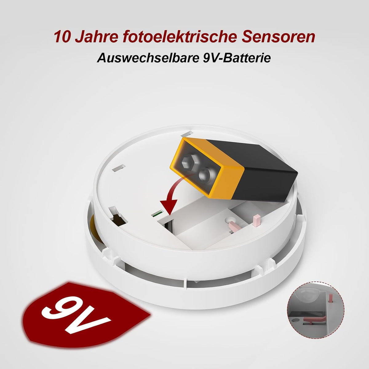 Welite TSS910 Photoelectric Smoke Detector Alarm
