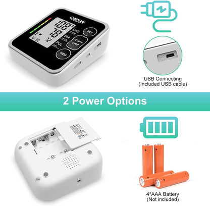 CAZON Digital Blood Pressure Monitor Upper Arm Automatic 2x100 Memory