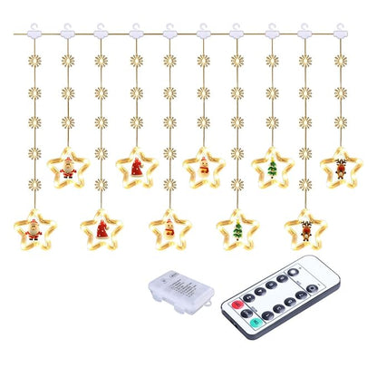 CALANDIS Christmas String Lights 10 LED Acrylic Pendants 3 m Warm White