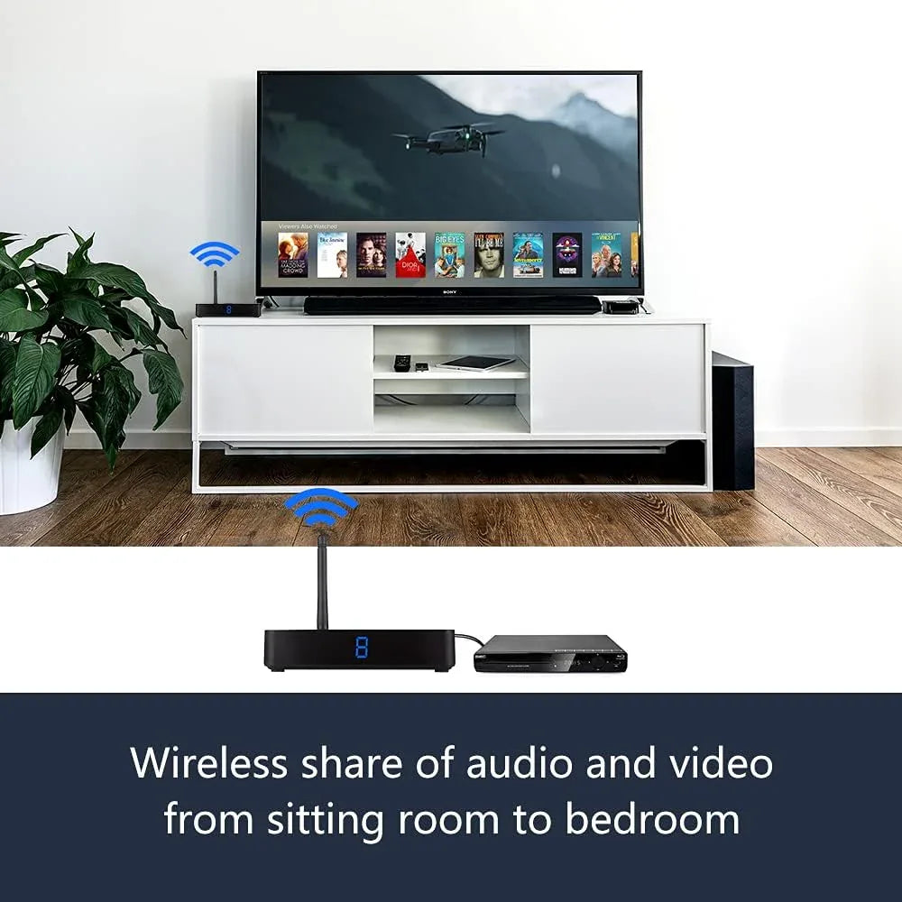 Moretop Wireless 5.8GHz 8‑Channel RCA Video Audio Transmitter IR Extender - Gomix Brands Outlet