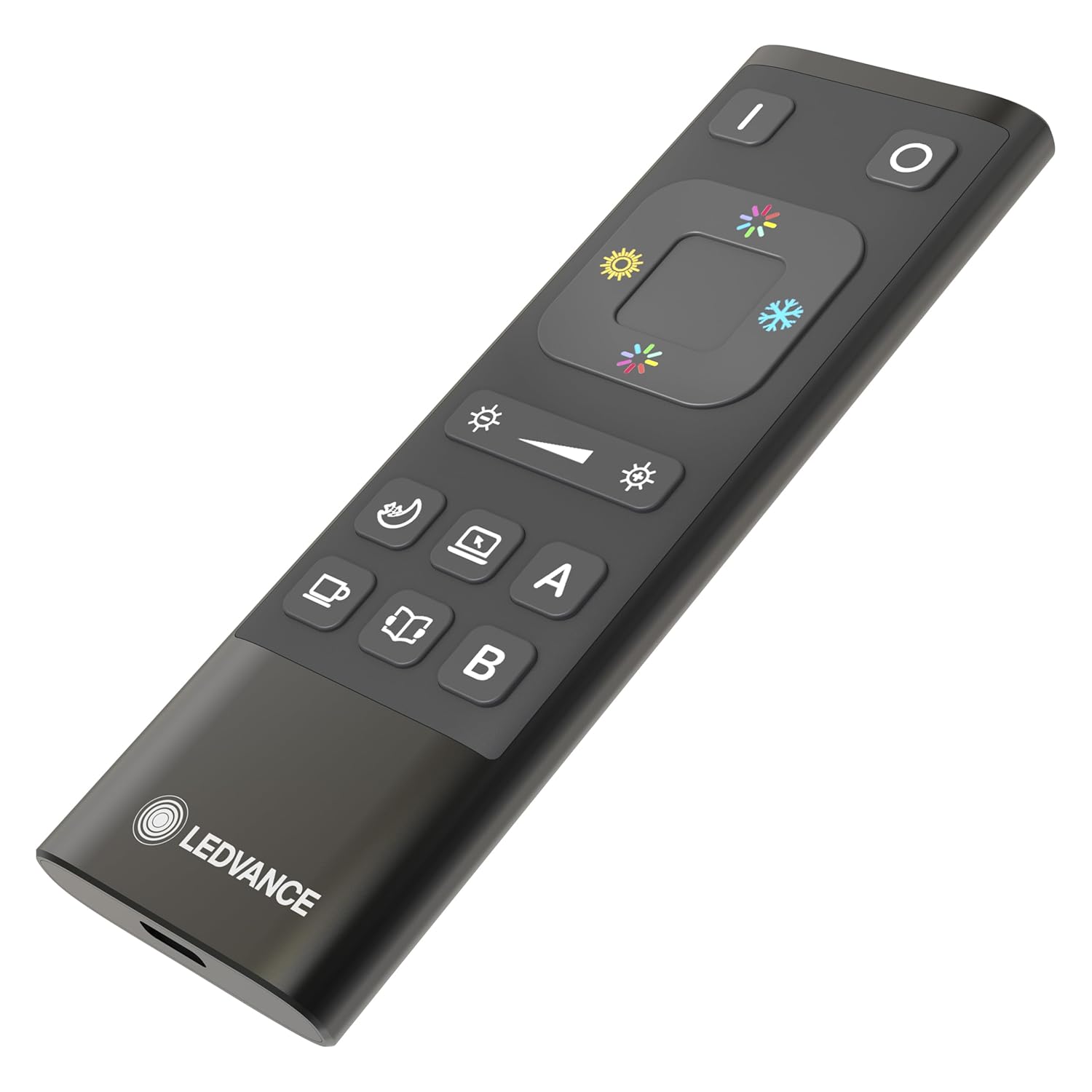 LEDVANCE SMART+ WiFi Remote with USB‑C Recharging, Black Aluminum