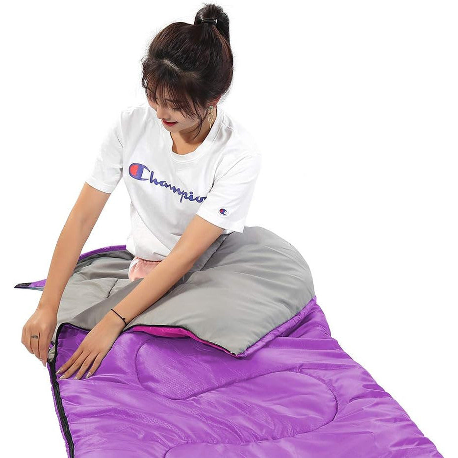 SWTMERRY 3-Season Lightweight Waterproof Sleeping Bag for Kids & Adults