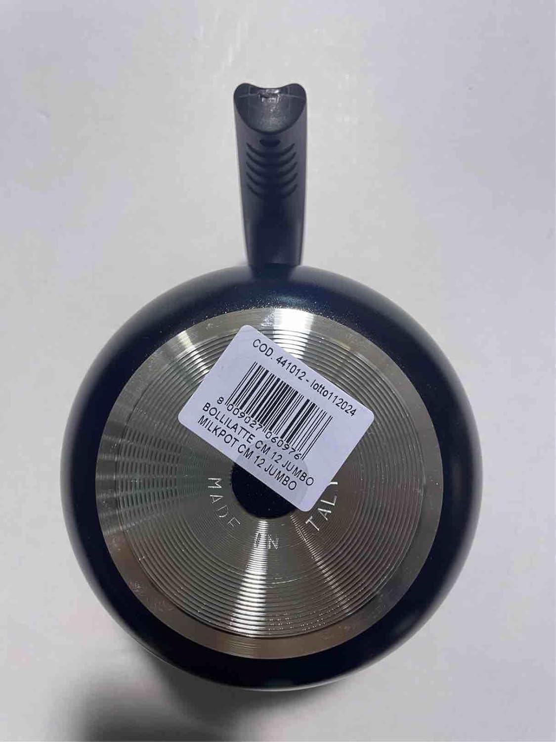 Zanetti 12 cm Aluminium Milk Pan – Black Ergonomic Handle Made in Italy
