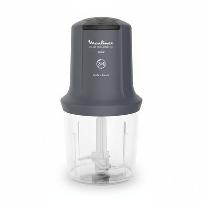 Moulinex Multi Moulinette Electric Chopper 500W 500ml 2 Speed Grey AT711B10